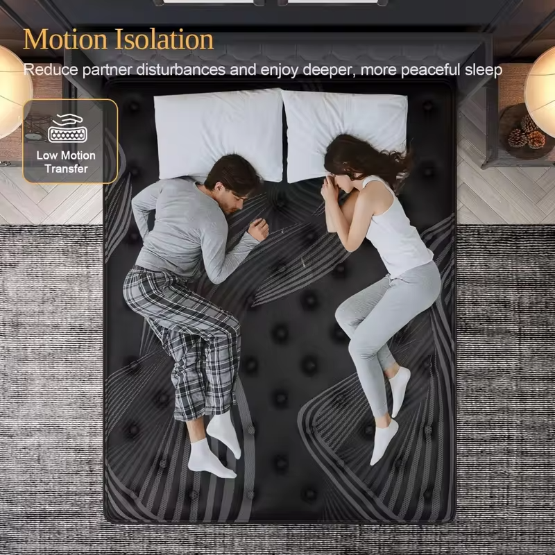 14 Inch Queen Hybrid Mattress,Medium Firm,Cooling Gel Memory Foam & Pocket Springs, Custom