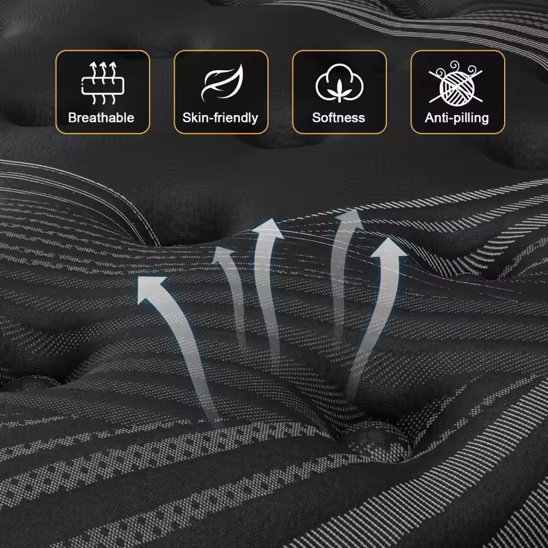 14 Inch Queen Hybrid Mattress,Medium Firm,Cooling Gel Memory Foam & Pocket Springs, Custom