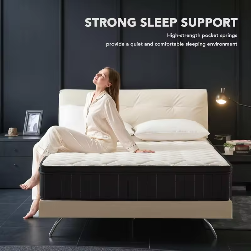 Queen Hybrid Mattress,12 Inch,Memory Foam & Independent Spring,Soft Comfort & Pressure Relief, Custom
