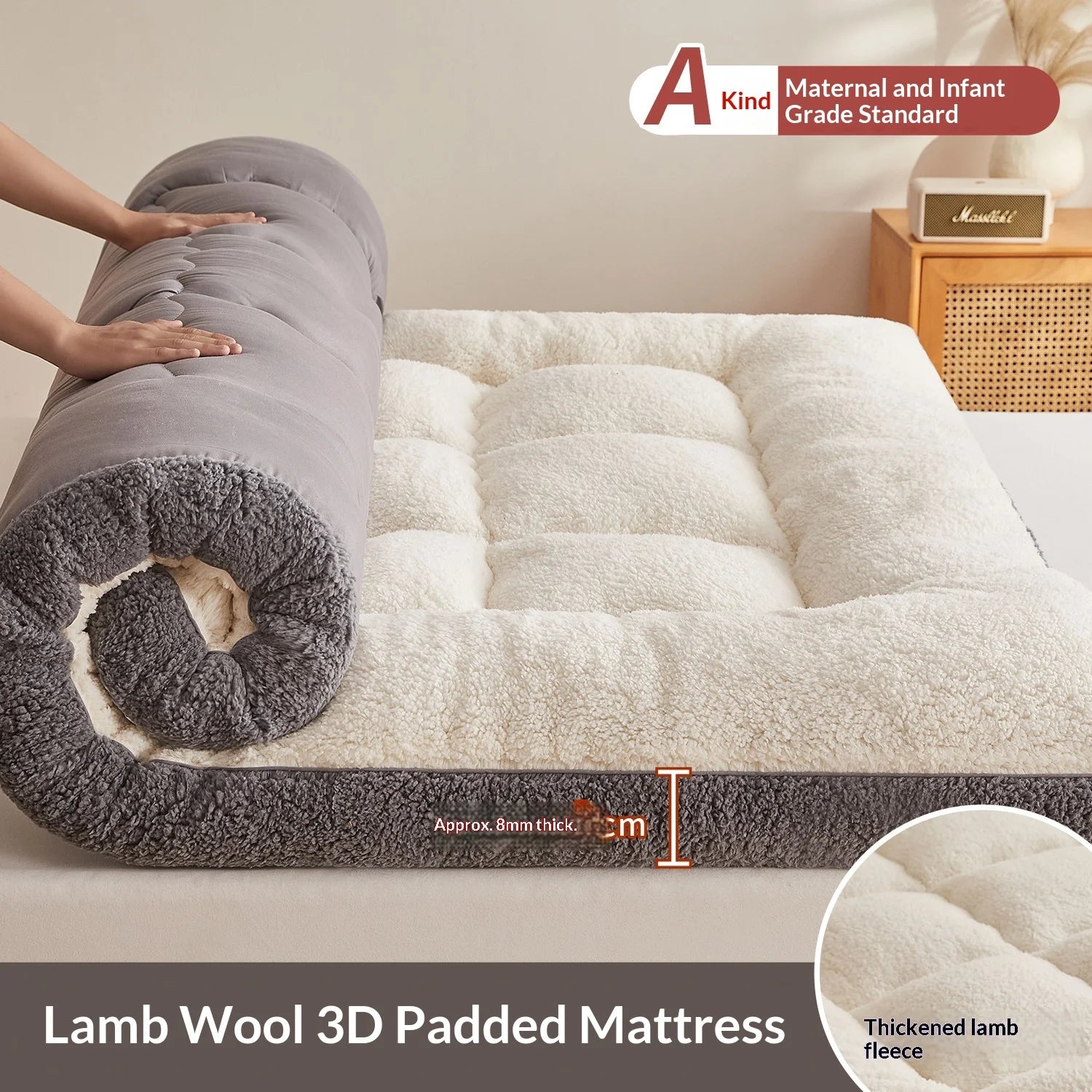 Cooling Gel Hypoallergenic Orthopedic Breathable Pressure Relief Supportive Polyester Fiber Mattress Queen King Twin Bedroom