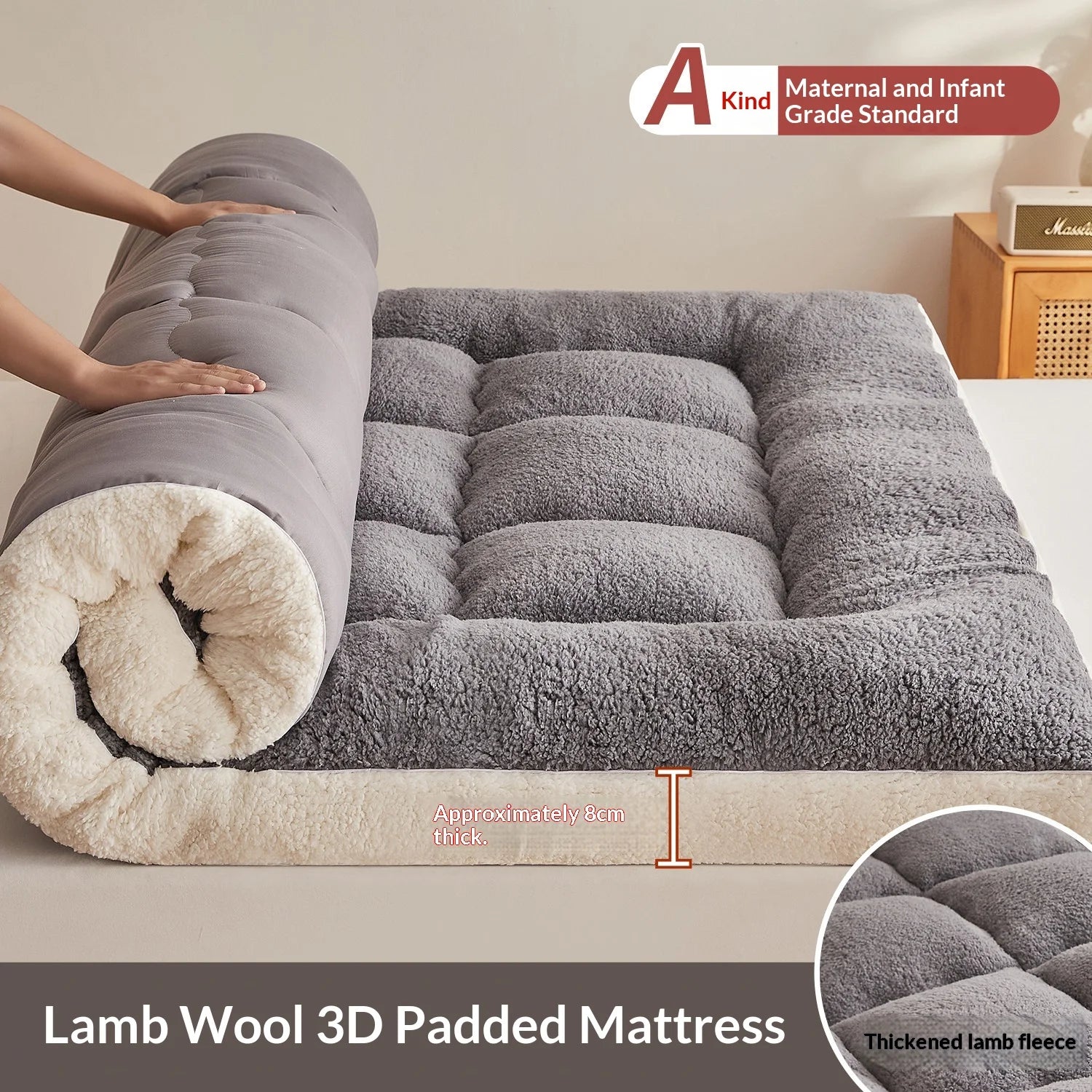Cooling Gel Hypoallergenic Orthopedic Breathable Pressure Relief Supportive Polyester Fiber Mattress Queen King Twin Bedroom