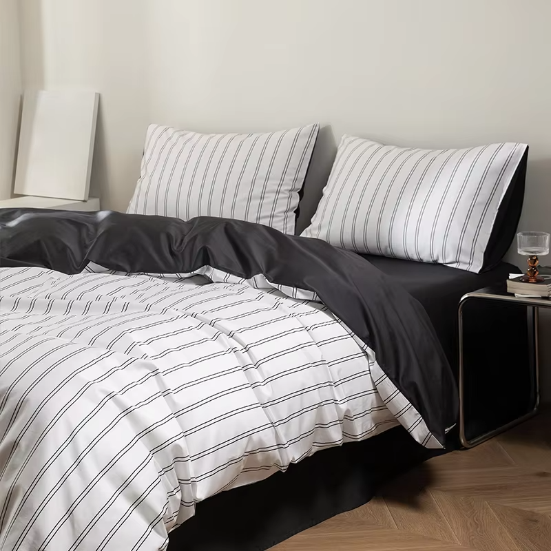 Silky touch 100TC Sateen weave Bedding set 4PCS  Digital Printed on 100% Long Staple Cotton Premium Set Duvet Cover