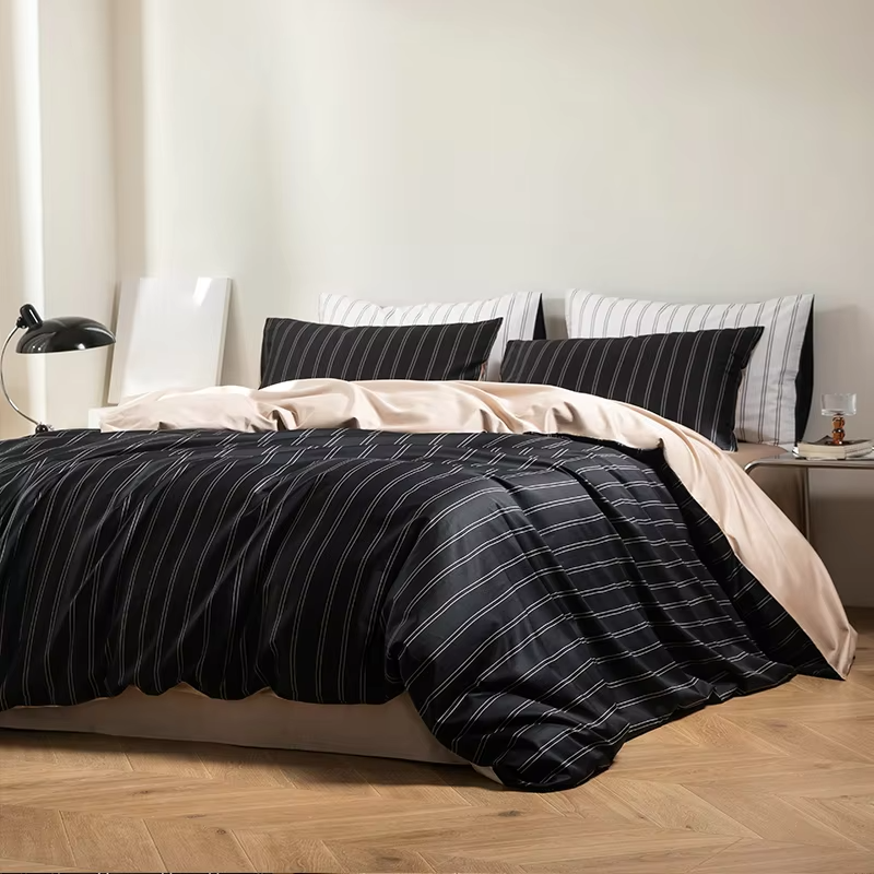 Silky touch 100TC Sateen weave Bedding set 4PCS  Digital Printed on 100% Long Staple Cotton Premium Set Duvet Cover