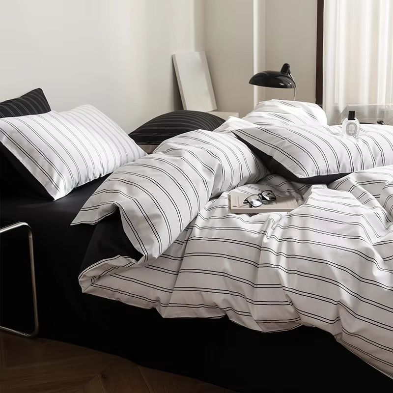 Silky touch 100TC Sateen weave Bedding set 4PCS  Digital Printed on 100% Long Staple Cotton Premium Set Duvet Cover