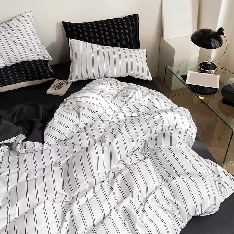 Silky touch 100TC Sateen weave Bedding set 4PCS  Digital Printed on 100% Long Staple Cotton Premium Set Duvet Cover