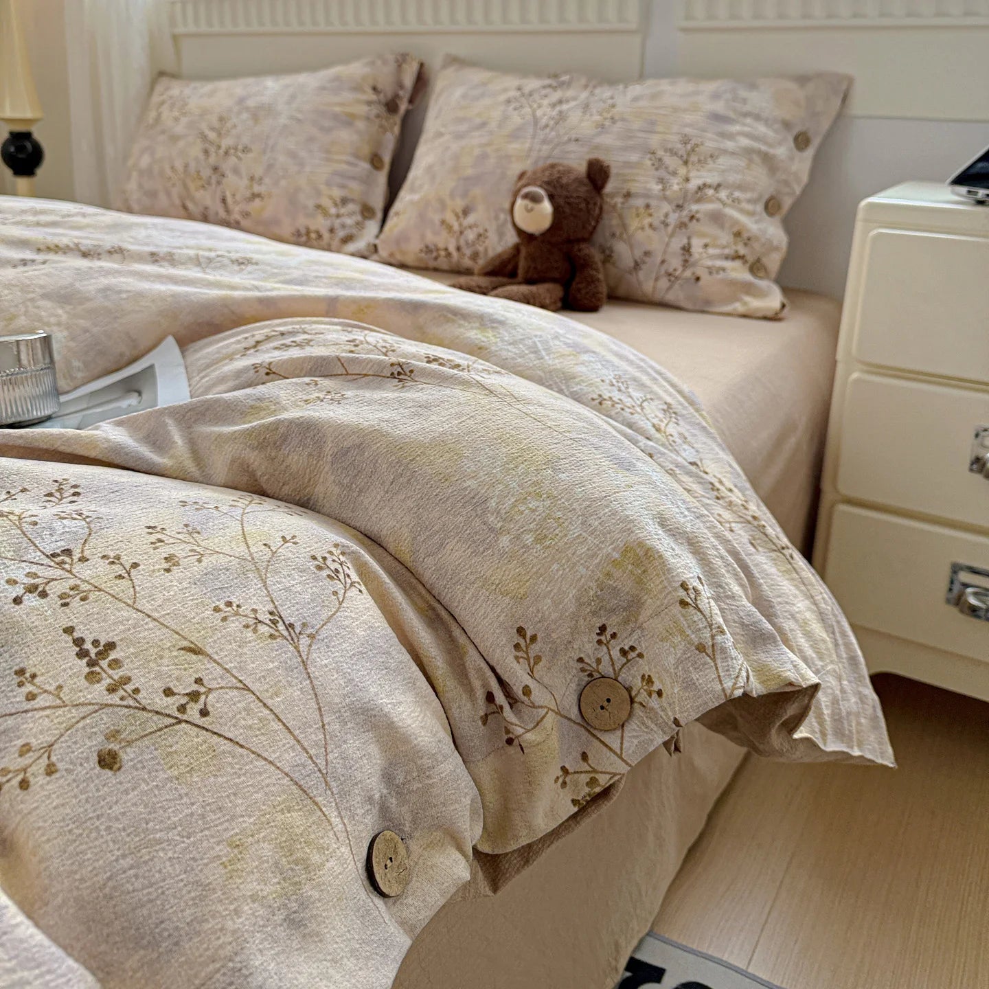 Green Floral Bedding Set Vintage Duvet Cover Set With Pillowcases Single Twin Double Sheet Bed Home Decor Bed Linen Set For Home