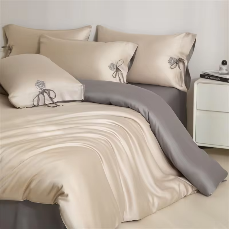 100% Viscose Derived from Bamboo Bedding Set with Duvet Cover Bed Sheet Pillowcase Silky Soft Comforter Cover Bedsheet Bed Linen