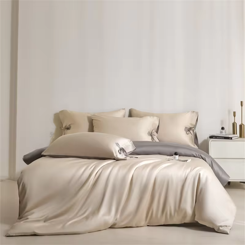 100% Viscose Derived from Bamboo Bedding Set with Duvet Cover Bed Sheet Pillowcase Silky Soft Comforter Cover Bedsheet Bed Linen