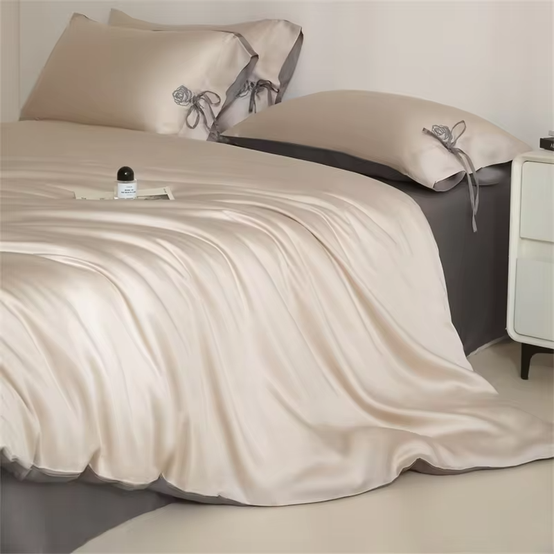 100% Viscose Derived from Bamboo Bedding Set with Duvet Cover Bed Sheet Pillowcase Silky Soft Comforter Cover Bedsheet Bed Linen