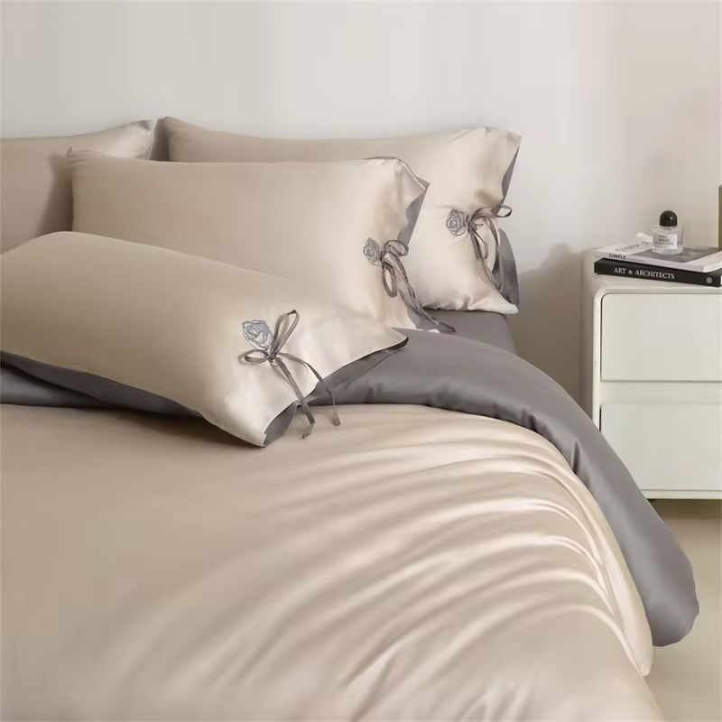 100% Viscose Derived from Bamboo Bedding Set with Duvet Cover Bed Sheet Pillowcase Silky Soft Comforter Cover Bedsheet Bed Linen