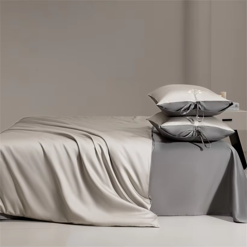 Embroidered Floral Luxury Egyptian Cotton Bedding Set Double Queen King Size Solid Duvet Cover Bed Sheet Set Fitted Sheet 1000TC