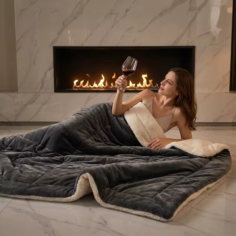1PC Thick Double Sided Flannel Blanket 100×150/150×200/200×230/229×229cm Lightweight Warm Nap Cover Portable Blanket for Dorm Office Travel Camping All Season Daily Rest