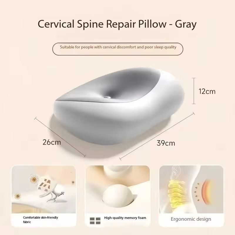 Bio-based Zero-Pressure Memory Foam Pillow for Adults, Cervical Vertebra Protection, Sleep Aid, Single Student Memory Foam Pillo