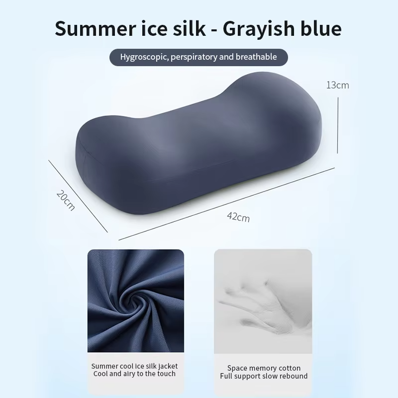 Office nap tool - Ice silk nap pillow, student nap pillow, small pillow, waist support pillow, waist protection cushion