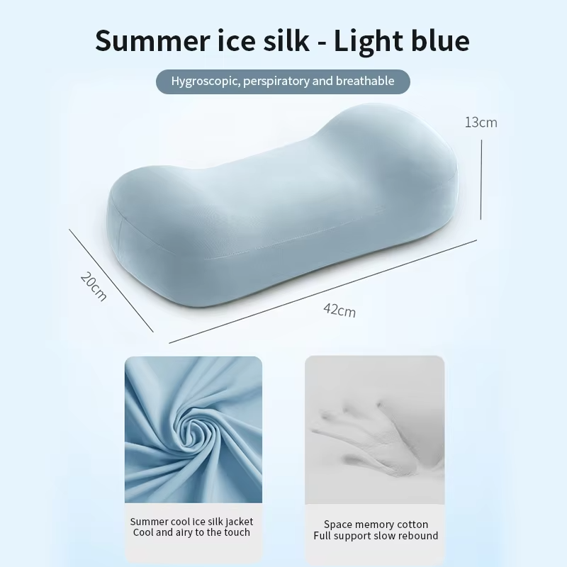 Office nap tool - Ice silk nap pillow, student nap pillow, small pillow, waist support pillow, waist protection cushion