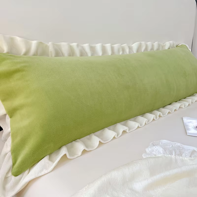 Super Soft Plush Velvet Pillow Cover Carved Flannel Pillow Case for Body Pillow Double Body Size Pillowcase for Sleeping Pillows