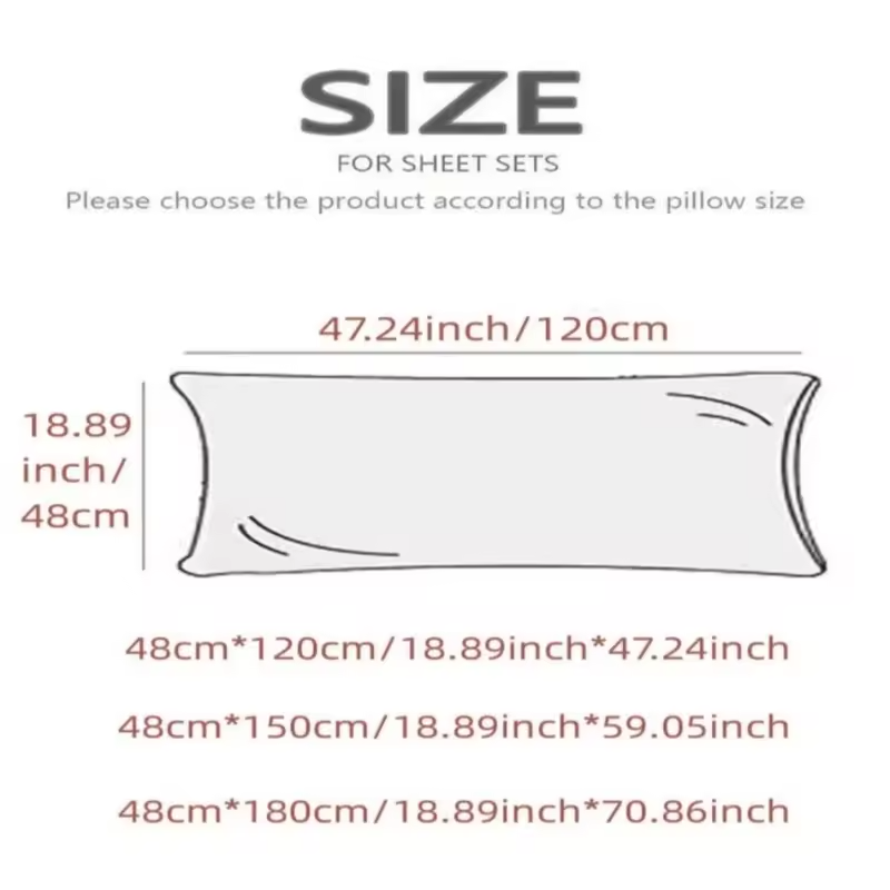 1PC Sharing Pillowcase for Couples, Queen Size Double Long Pillow Cover | for Hugging, Super Comfortable, All Season (No Filler)