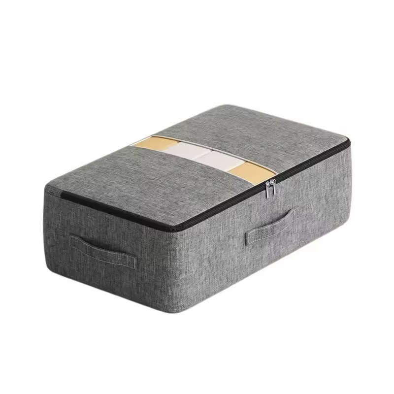 Large Capacity Underbed Storage Bag,Foldable Quilt Blanket Organizer,Foldable Clothing Storage For Pants Coats,Wardrobe Closet