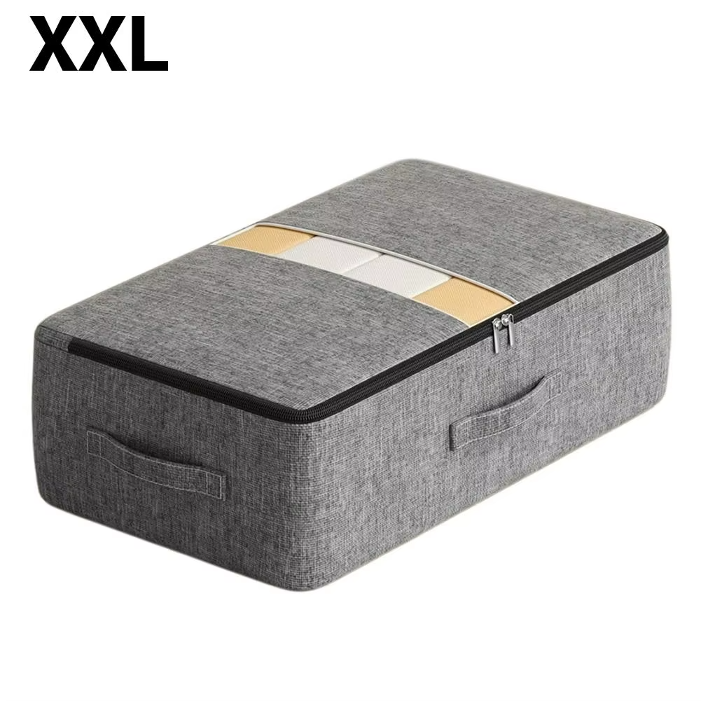 Large Capacity Underbed Storage Bag,Foldable Quilt Blanket Organizer,Foldable Clothing Storage For Pants Coats,Wardrobe Closet