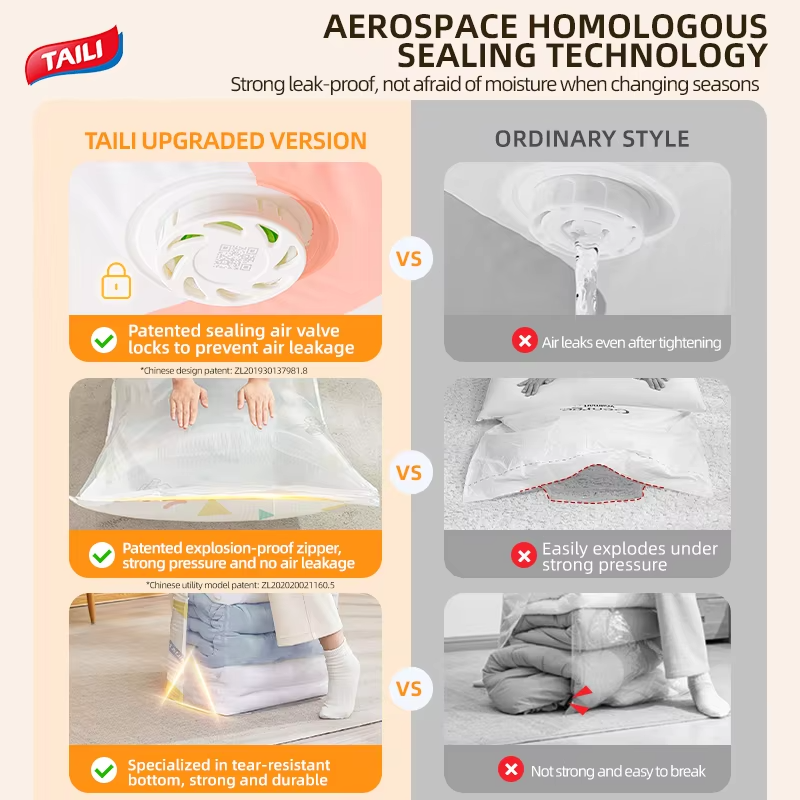 TAILI Large Capacity Vacuum Storage Bags Quilt Vacuum Bag , Household Clothing Storage And Sorting Bag , Storage Bag