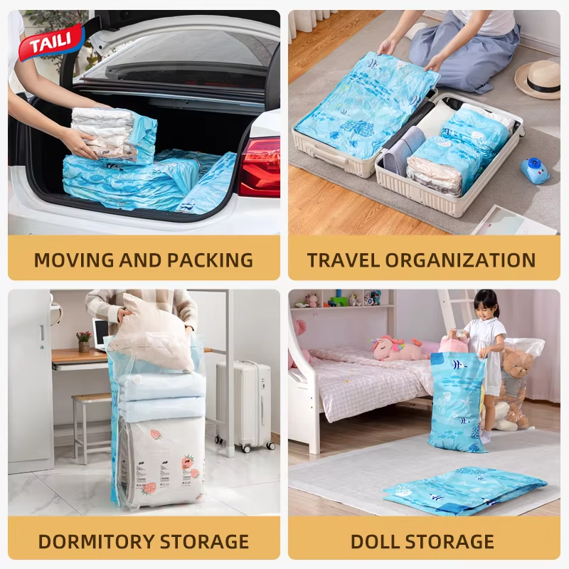 TAILI Thickened Vacuum Compression Bag, Transparent Quilt Vacuum Bag , Household Clothing Storage And Sorting Bag , Storage Bag