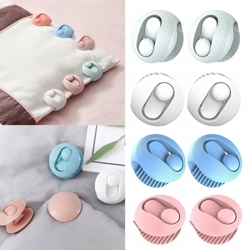 2Pcs Shells BedSheet Clips Curtain Blankets Quilt Cover Clip Quilt Holder Non-slip Quilt Blanket Clip Fastener Fixer Device